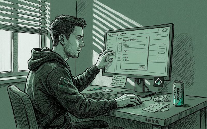 Retail trader managing prop firm payouts