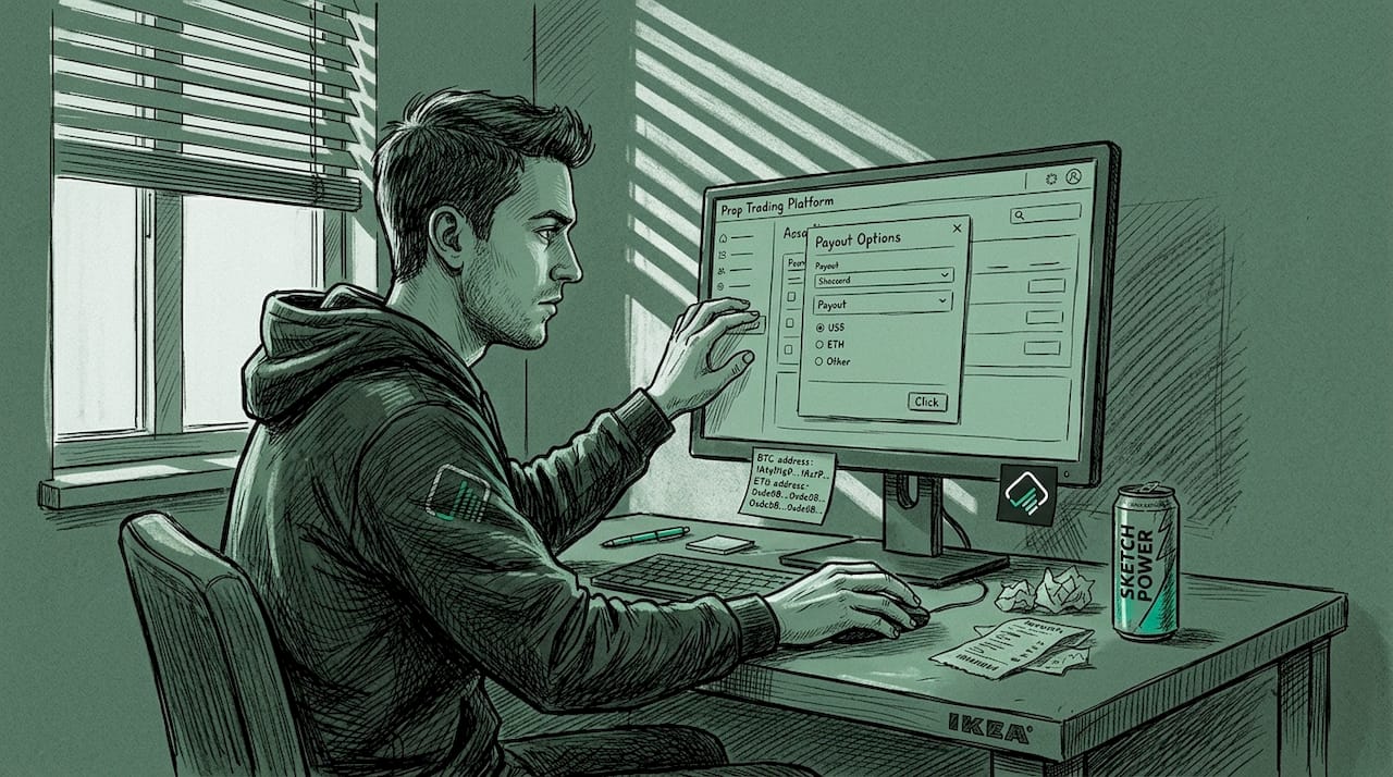 Retail trader managing prop firm payouts