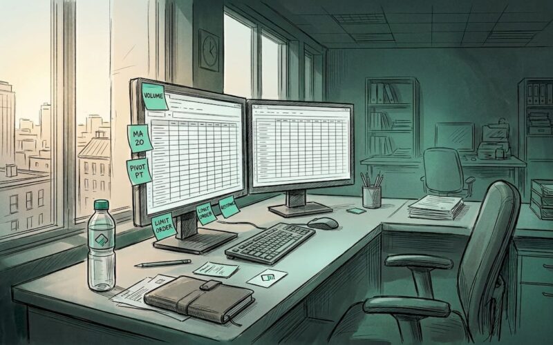 Trader reviewing prop firm's terminology workflow