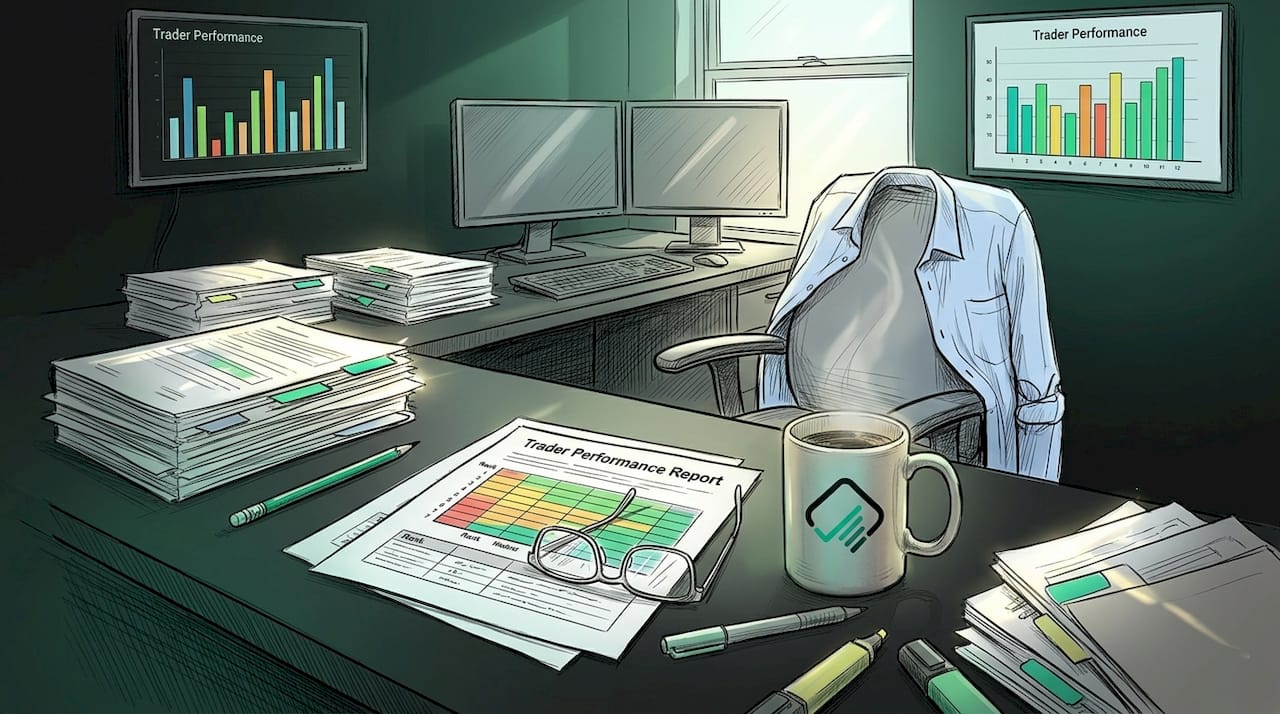 Trader analyzing prop firm ranking sheet