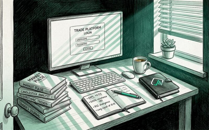 Trader starting work on funded account home office