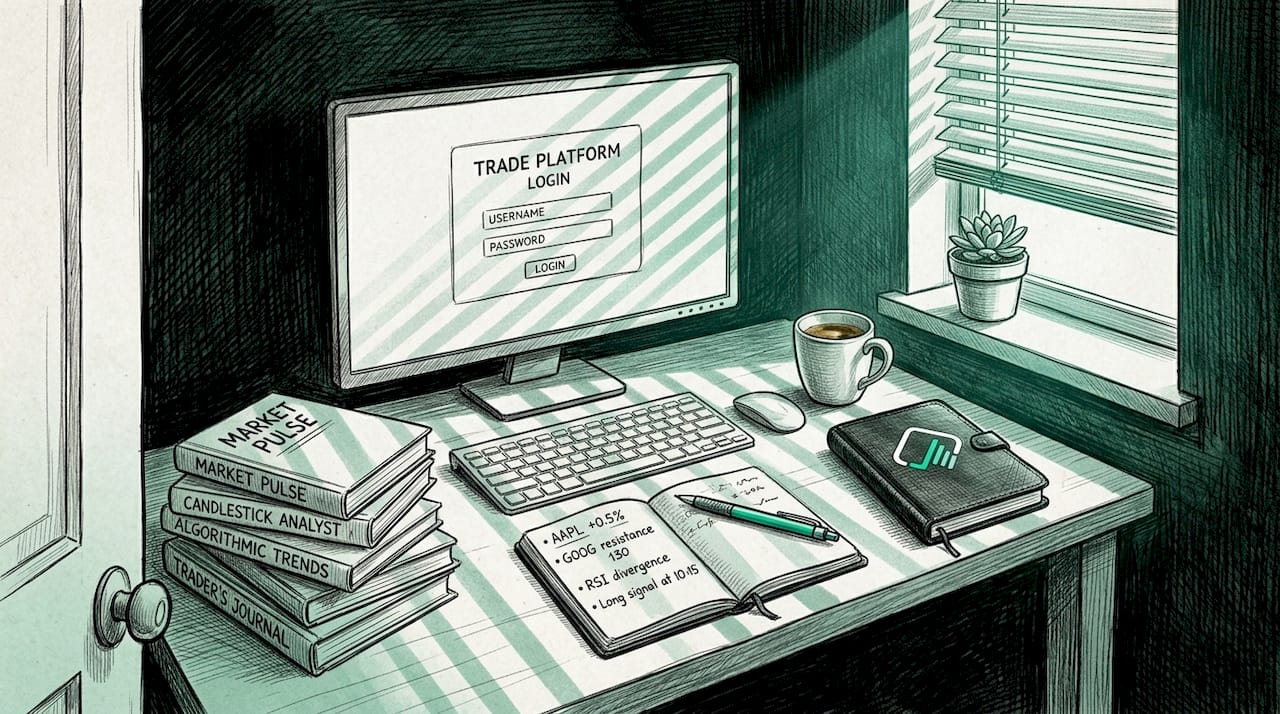 Trader starting work on funded account home office