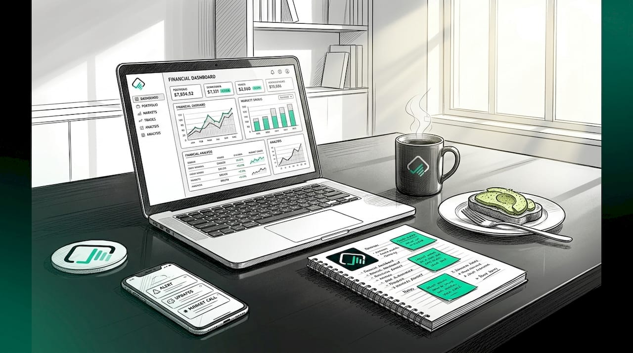 Trader viewing withdrawal dashboard at home